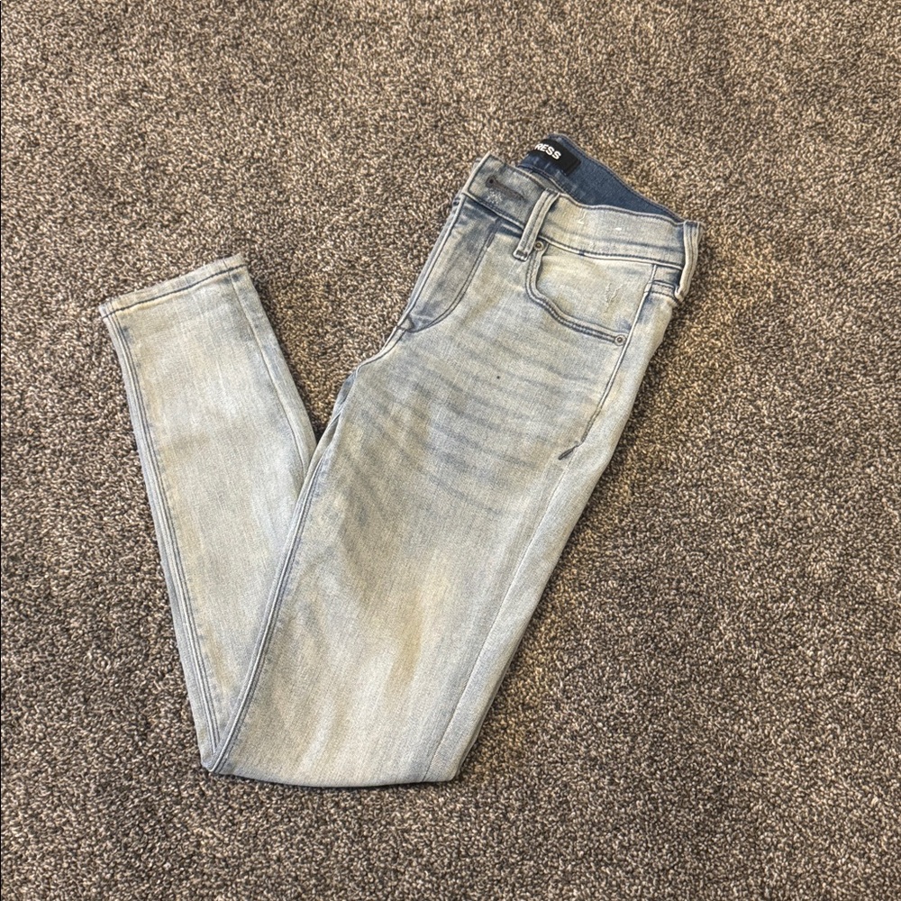 Express Light Blue Skinny Jeans